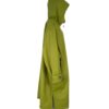 This image shows the back of the military - green surf changing robe, displaying the overall design and length. The back design is simple, meeting the practical needs of surfers when changing.