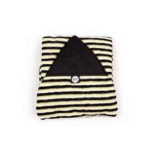 Vibrant Yellow Striped Surfboard Sock – Bold High-Vis Design for Easy Beach Spotting