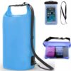large dry bag, a waterproof phone pouch, and a small waterproof waist bag, suitable for water - related outdoor activities like swimming, rafting to keep items dry.