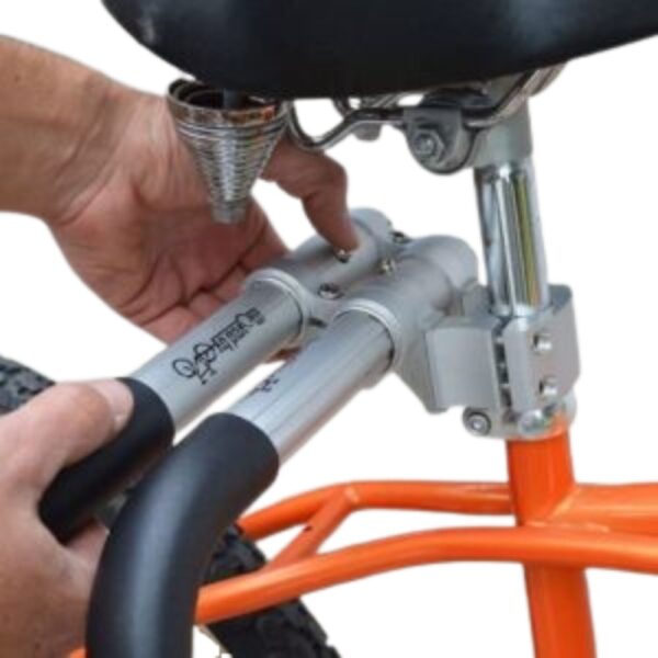 Double-tube clamp mechanism for surfboard bike rack mounted on seat post