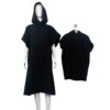 Parent and child black surf poncho set