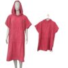 Matching parent and kid surf ponchos in rose pink