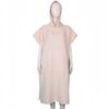 Light pink surf poncho in Morandi tone with white logo, soft cotton texture