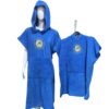 Royal blue surf poncho set with embroidered surf rescue logo