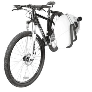 Shortboard Bike Rack Installed on Seat Post with Surfboard Loaded