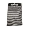 This surfboard sock features a classic black and white striped pattern, creating a visually appealing contrast.